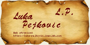 Luka Pejković vizit kartica